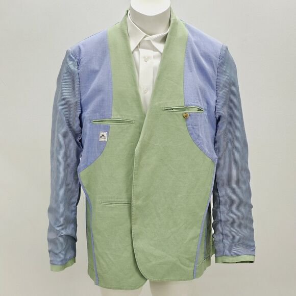 Peter Millar Sport Coat Jacket Men’s XL Blazer Green 2 Button Linen Preppy - Picture 6 of 13